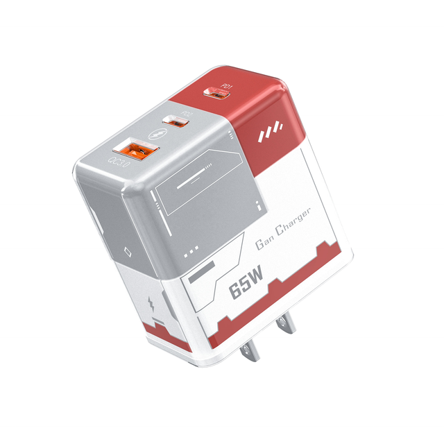 New Design 65W Charger USB C Charger GaN PD Three Ports US 65 Watt USB C Charger for iphone Laptop