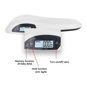 8 मेमोरी स्ट्रेचबल प्लेटफॉर्म का फंक्शन डिजिटल बेबी स्केल इलेक्ट्रॉनिक 25 किलो आकार मापने की ऊंचाई - Product Image 2