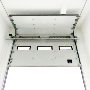 Portes <span class=keywords><strong>de</strong></span> <span class=keywords><strong>garage</strong></span> coulissantes verticales résidentielles isolées en polyuréthane pour usage intérieur Portes industrielles <span class=keywords><strong>de</strong></span> <span class=keywords><strong>grande</strong></span> <span class=keywords><strong>hauteur</strong></span> en acier au design moderne - Product Image 1