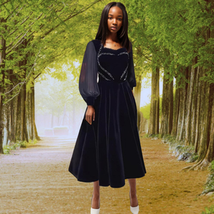 Vestido de Fiesta Elegante con Cierre y Cuentas, Color Sólido, al por Mayor - Product Image 2