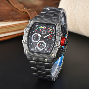 Montre pour homme de luxe, fine, en or blanc, avec cristaux, largeur 18 mm, mouvement mécanique de haute précision, acier inoxydable, étanche à 30 bars - Product Image 2