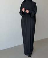 Robe longue modeste à manches longues pour femmes musulmanes, personnalisable, respirante, en polyester, motif géométrique, style moyen-oriental