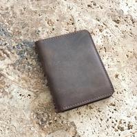 Dompet Kartu Kulit Lipat Dua Buatan Tangan Mewah dengan Logo Kustom, Tempat Kartu Tipis, Penutup Kartu Kredit