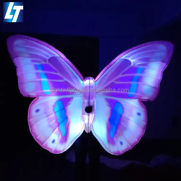 Beautiful Customized Inflatable Butterfly Costume With Light For Parade
