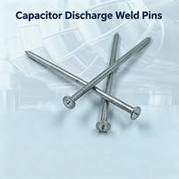Clous à décharge de condensateur pour fixation d'isolation thermique avec rondelles rapides et capuchons en dôme, broches de soudure CD