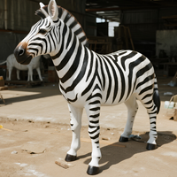 Modèle animal animatronique de zèbre simulé personnalisé réaliste pour la production de films de zoo à thème de parc Safari intérieur/extérieur