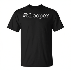 Blooper Hashtag Social Media Camiseta negra para adultos unisex - Product Image 2