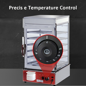Vitrine chauffante en verre pour la conservation des aliments cuisinés et le stockage des produits alimentaires. Grand Cuiseur Vapeur pour Aliments - Product Image 3