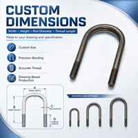 Boulon en U en alliage de titane haute résistance, résistant à la corrosion, dimensions personnalisées pour fixations marines et automobiles