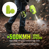 Souffleur de feuilles électrique portatif sans fil de qualité industrielle pour bricolage, 500W, 160mph, 500CFM, moteur à balais, 1.5AH, ABS+PC