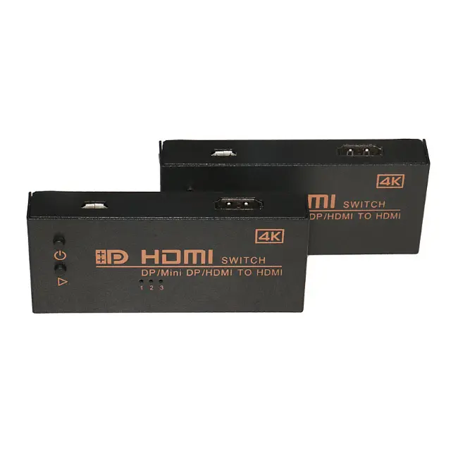 DP/Mini DP/HDMl к HDMI 3 в 1 видео переключатель поддержка 4K 30 Гц
