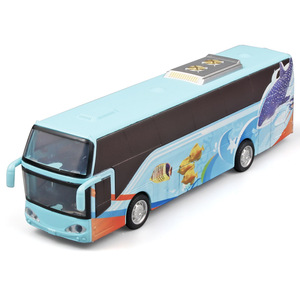 Diecast Alloy <b>Model</b> <b>Car</b> 1:32 Passenger Bus <b>Car</b> <b>Model</b> with Sound and Light Pullback with ATV Decorate Metal <b>Model</b> - Product Image 1