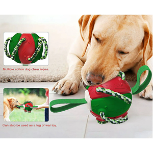 Juguetes para Perros para Jugar al Tira y Afloja al Aire Libre, Pelota Voladora Rebotante, Juguete para Masticar para Perros Agresivos, Pelota Interactiva para Mascotas con Cuerda para Masticar - Product Image 5