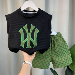 Traje de niño guapo estilo de ocio <span class=keywords><strong>para</strong></span> niños <span class=keywords><strong>para</strong></span> 3Y traje blanco sin mangas <span class=keywords><strong>para</strong></span> cumpleaños <span class=keywords><strong>Chaleco</strong></span> de moda + Pantalones <span class=keywords><strong>para</strong></span> traje de dos piezas - Product Image 3