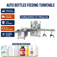 Table d'alimentation pour bouteilles en plastique, plateau tournant en acier inoxydable pour ligne d'emballage