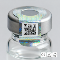 Label Hologram Vial 3D, Laminasi Hologram, Stiker Holografik, Label Hologram Cetak Logo Kustom untuk Kemasan, Dapat Dikustomisasi