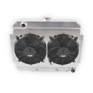 Radiateur de refroidissement de course en aluminium à 3 rangées avec cache et ventilateur, neuf, 100 % testé sans fuite, pour Jeep CJ CJ5 CJ7 1972-1986, conversion V8 - Product Image 1