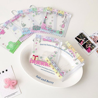 Pochette de rangement pour badges promotionnels en PVC avec logo personnalisé, impression sérigraphique, design créatif, porte-cartes transparent pour anime et célébrités