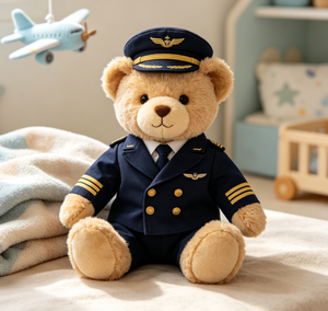 Oso <span class=keywords><strong>de</strong></span> Peluche Piloto OEM ODM Directo <span class=keywords><strong>de</strong></span> Fábrica, Juguete <span class=keywords><strong>de</strong></span> Peluche con Logotipo Personalizado, Muñeco <span class=keywords><strong>de</strong></span> Peluche Suave <span class=keywords><strong>de</strong></span> <span class=keywords><strong>Capitán</strong></span> para Regalo o Decoración - Product Image 3