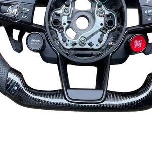 Volante de Fibra de Carbono de Lujo Personalizado de 3/4 Radios con Botón de Arranque para Audi B8.5 S4/S5/RS5/RS6/Q5/Q7/A3/S3/A4/A5/A6/Q3 - Product Image 3