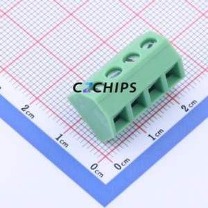 KF127S-5.08-4P Screw Terminal Block Through hole Component (THT),P=5.08mm Connector 1x4P 5.08mm Green Through Hole - Product Image 1