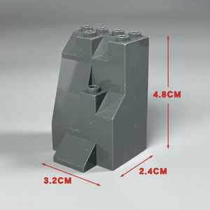 Bloques de Construcción de Partículas Pequeñas MOC, Montaña Dorada, Montaña Plateada, Tesoro, Mineral, Gema, Bloques de Pared de <span class=keywords><strong>Roca</strong></span> DIY, Juguetes para Niños - Product Image 5