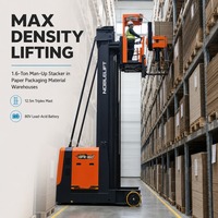 NOBLELIFT Chariot élévateur manuel tri-lateral 1,6 tonne OPK-160, mât à trois étages, déplaceur latéral hydraulique, 12,5 m, 80 V, 620 Ah, allée de 1700 mm, CE ISO
