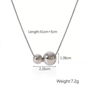 เทรนด์ปี 2025 สร้อยคอทรงกลมทองคำแท้ 18k ทำจากสแตนเลสสตีล 316L กันน้ำ ไม่หมอง ดีไซน์ทันสมัย โดดเด่น สำหรับผู้หญิง - Product Image 6