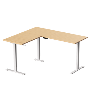 Bureau debout en métal moderne en forme de L, prix usine NBHY, hauteur réglable, ergonomique, commande électrique, moteur simple - Product Image 2