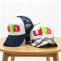 Casquette Trucker Personnalisée de Haute Qualité avec Logo 3D en Relief Coloré, Casquette Trucker en Mousse à Dos en Maille Imprimée sur Mesure pour Sports de Plein Air et Streetwear