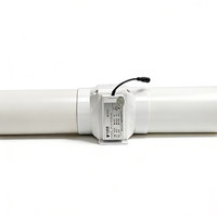 Kipas Booster Saluran Inline 12V DC dengan Baling-baling Plastik, Bantalan Hidrolik, 110mm, Blower Pengganti Udara Senyap untuk HVAC Hunian, Udara Segar