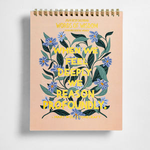 2024 stampa personalizzata con copertina rigida calendario da tavolo spirale Self Care Planner Journal quaderni parole di saggezza con Design floreale - Product Image 1