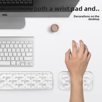Support de clavier, support de repose-poignet de bureau, support de tapis de souris en silicone transparent et rafraîchissant, support de repose-poignet pour souris, vente en gros