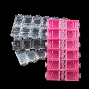 <span class=keywords><strong>Boîte</strong></span> de <span class=keywords><strong>rangement</strong></span> de <span class=keywords><strong>manucure</strong></span> en plastique rose, 12 compartiments de haute qualité, vente en gros - Product Image 5