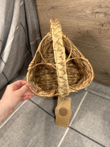 Cesta de Vino Hecha a Mano con Jacinto de Agua para 3 Botellas, con Asa de Transporte, Soporte de Vino Tejido Natural para Picnic y Embalaje de Regalos Festivos - Product Image 3