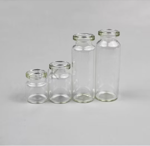 Multi Capacity <b>Empty</b> Glass Vials Silver Aluminum Sealing Caps 5g Powder Fill Options Custom Paper <b>Box</b> Plastic Tray Packaging - Product Image 4
