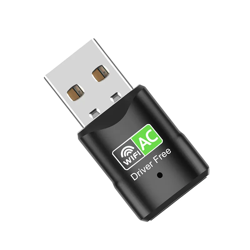 Mini AC600 Trình Điều Khiển USB WiFi Miễn Phí Adapter 600Mbps Dongle Băng Tần Kép 2.4G & 5GHz USB WiFi Mạng Không Dây Wlan Receiver