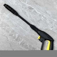 Pistol Pembersih HVLP Tanpa Kabel 48VF Baterai Ganda 10 Sel Pompa Turbo Portabel Perlengkapan Kotak Perkakas Industri 435psi Cuci Mobil Lantai Teras