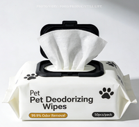 Lingettes désodorisantes personnalisées, 80 feuilles, 100% naturelles, à base de plantes, biodégradables, pour le contrôle des odeurs, lingettes corporelles douces pour chiens et chats