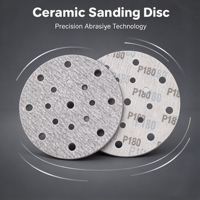Disque de ponçage auto-agrippant avec plusieurs trous de dépoussiérage, disque abrasif pour la retouche de peinture automobile et le ponçage à sec