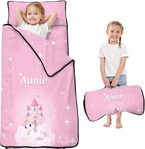 Juego de colchoneta para siesta de niños pequeños, incluye almohada y manta de felpa, 100% algodón, anti-bolitas, ideal para niñas, para siesta en guardería/preescolar - Product Image 3