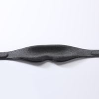 Masque oculaire chauffant en coton à motif squelette 3D, en tricot élastique de fibres de bambou, super doux, occultant la lumière, confortable pour les yeux