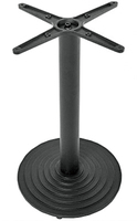 Base de table de restaurant commerciale moderne en fer, avec plaque de support carrée, double colonne, revêtement en cuir écologique, stable