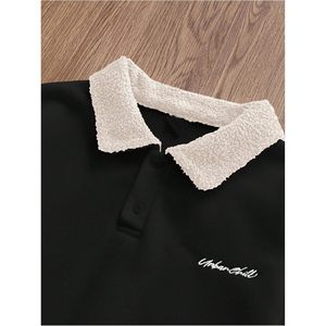 Sweat-shirt à col brodé personnalisé pour homme, manches longues, tricoté, style streetwear - Product Image 1