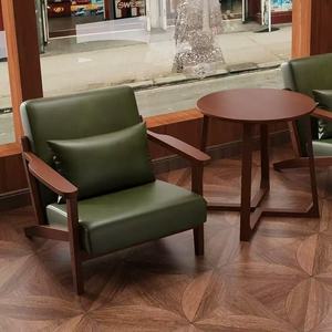 <span class=keywords><strong>Fauteuil</strong></span> d'appoint de style mid-century pour salon, revêtement en <span class=keywords><strong>cuir</strong></span> PU <span class=keywords><strong>vert</strong></span> avec structure en bois massif, <span class=keywords><strong>fauteuil</strong></span> rétro pour la maison ou le café - Product Image 2