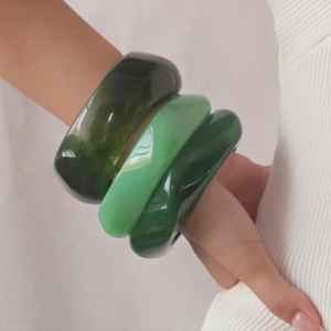 Premium Lightweight Resin <b>Bangles</b> For Women With Trendy Patterns Colorful Finish And Comfortable Fit - Product Image 2