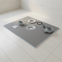 Base de douche étanche en XPS avec drain linéaire en acier inoxydable, installation facile et DIY