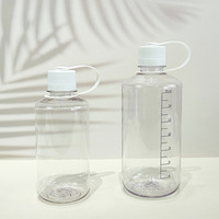 Bouteilles en plastique sportives SILVERJET pour adultes, 500 ml et 1000 ml, Tritan sans BPA, écologiques, avec poignée et couvercle, pour boire directement, réutilisables, pour le camping