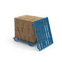 Plateau en acier pour chariot élévateur, palette métallique à quatre côtés pour le stockage et la logistique, plateau métallique de six pieds pour le transport.
