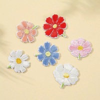 Patchs brodés thermocollants en feutre non tissé PVC, motifs mignons fleurs, glaces, bonbons, ballons, appliques autocollantes pour réparation et décoration DIY